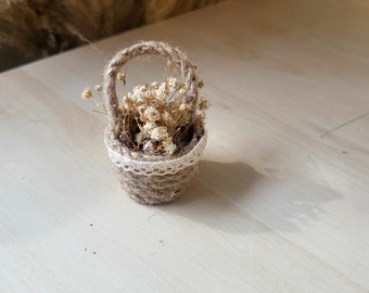 Schleierkrautkörbchen Natur -  Gastgeschenke - Geschenke - Jute Korb