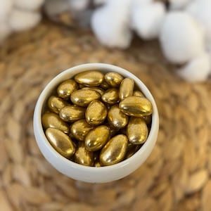 Wedding Almonds / Sugared Almonds Gold Shiny 100 gr