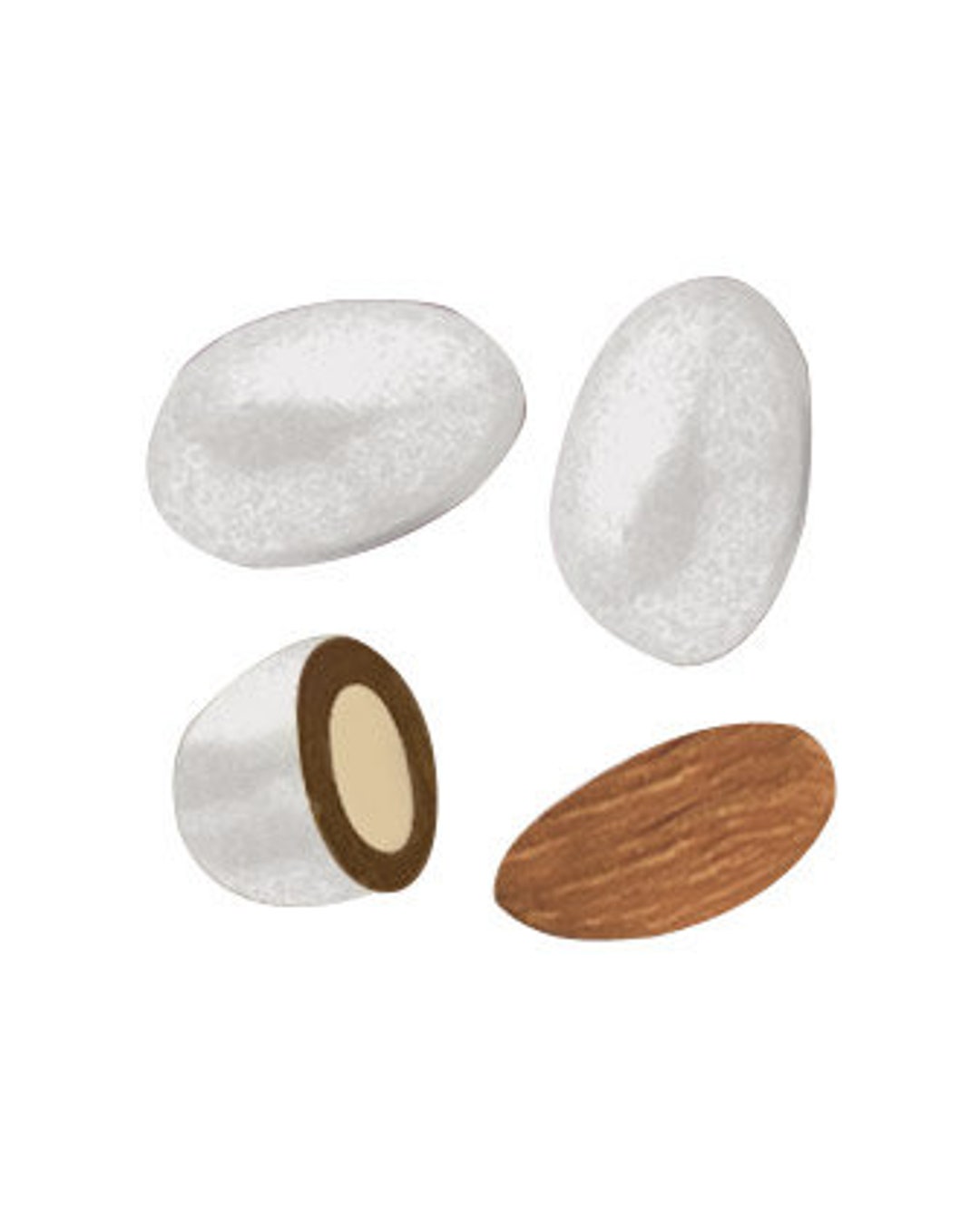 Wedding Almonds / Sugared Almonds White 100 G 