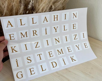 Allahin Emri Label Set Gold/Silver