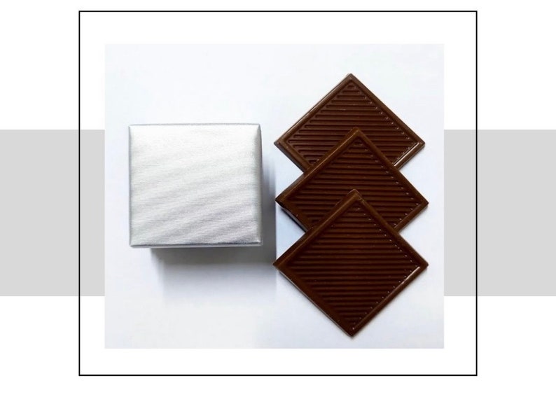 Schokotafel Madlen Schokolade 50 Stück Gold oder Silber 4cm x 4 cm Bild 2