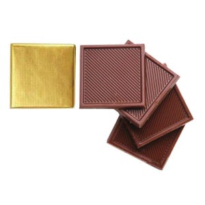 Tavoletta di cioccolato Madlen cioccolato 1 chilo oro o argento 4 cm x 4 cm