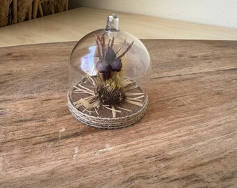 Bell with dried flowers purple - party favors - gifts - flower bell - dried flowers
