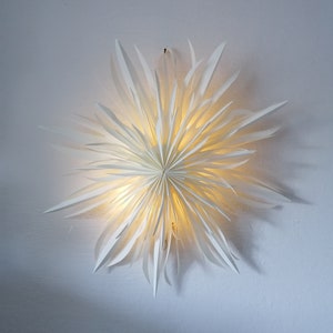 Stella di Natale scandinava 3D fai-da-te, lavoretti dell'Avvento, Hygge, istruzioni per lavoretti in tedesco, inglese, spagnolo e francese,
