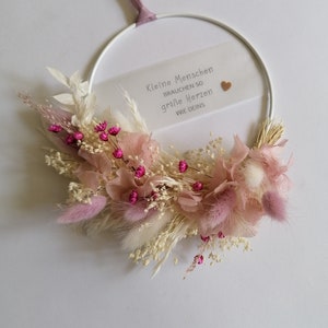 Thank you farewell gift for educator, kindergarten teacher, childminder, midwife / personalized dried flower wreath