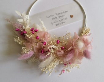 Thank you farewell gift educator, kindergarten teacher, childminder, midwife / dried flower wreath personalized