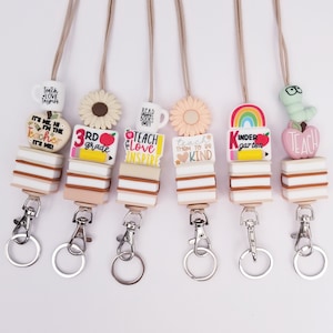 Mix & Match Personalized Lanyard / Lanyard ID Holder / ID Badge Card Lanyard / Lanyard for Keys /With/ Teacher Lanyard Gift / Nurse Gift