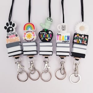Mix & Match Personalized Lanyard / Lanyard ID Holder / ID Badge Card Lanyard / Lanyard for Keys /With/ Teacher Lanyard Gift / Nurse Gift