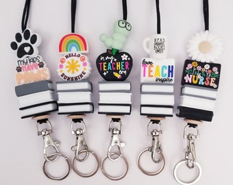 Mix & Match Personalized Lanyard / Lanyard ID Holder / ID Badge Card Lanyard / Lanyard for Keys /With/ Teacher Lanyard Gift / Nurse Gift