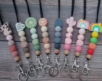 Mix and Match Personalized Lanyard / Lanyard ID Holder / ID Badge Card Lanyard / Lanyard for Keys /With/ Teacher Lanyard Gift / Nurse Gift