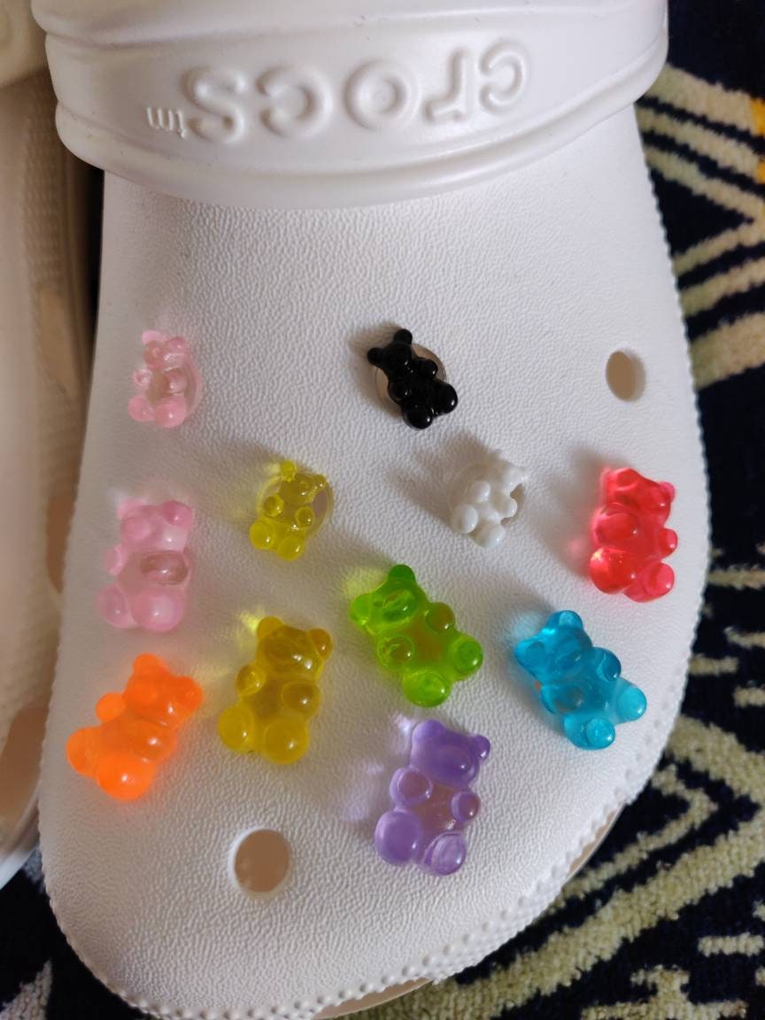 New❗️3D Gummy Bears Resin Croc Charms- Set Of 10 Jibbitz-USA  SELLER-Handmade