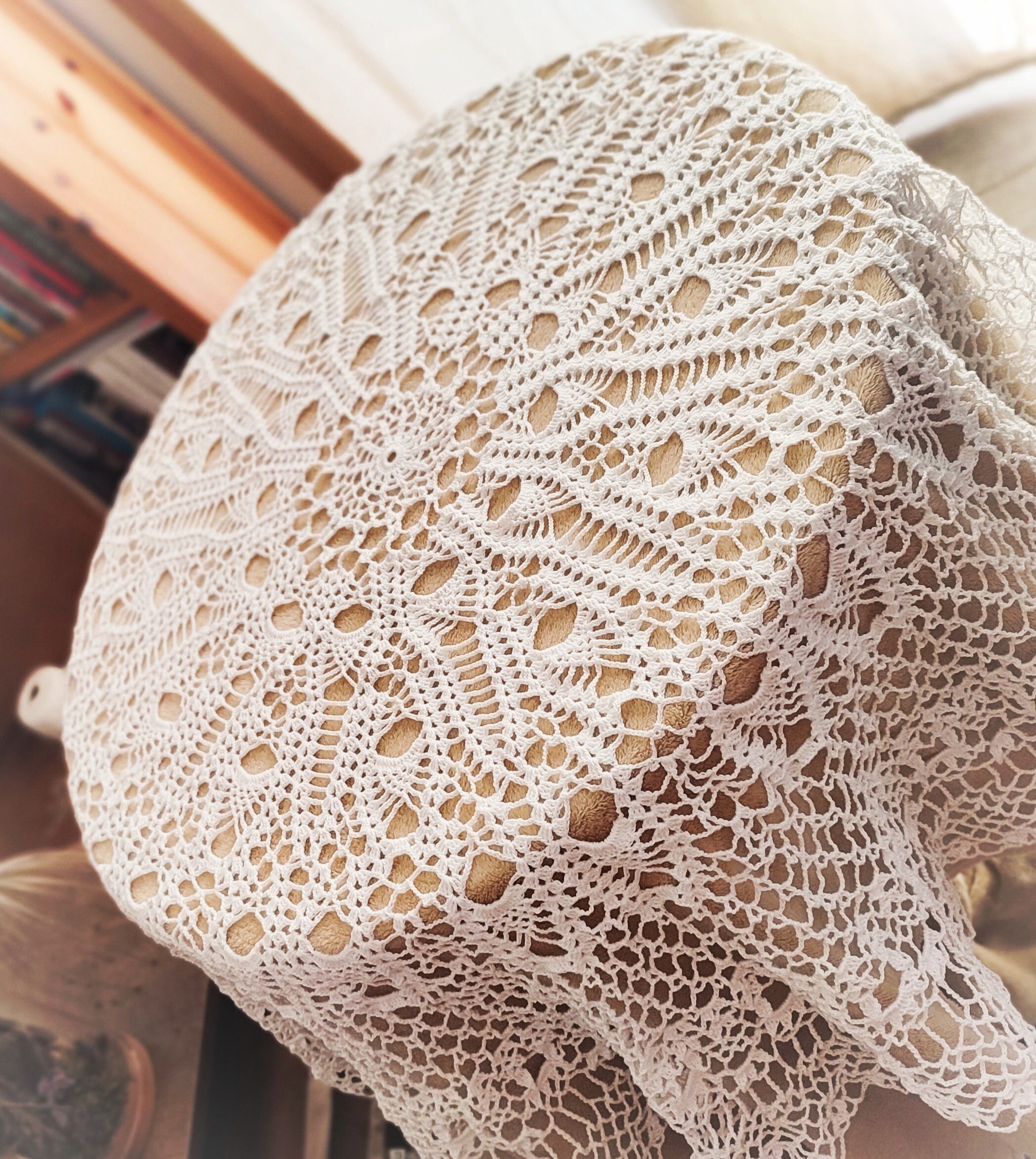 Large Round Crochet Tablecloth Made to Order Etsy