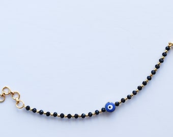 Braccialetti di perline Nazar / placcati in oro / Desi / moda Desi / malocchio indiano