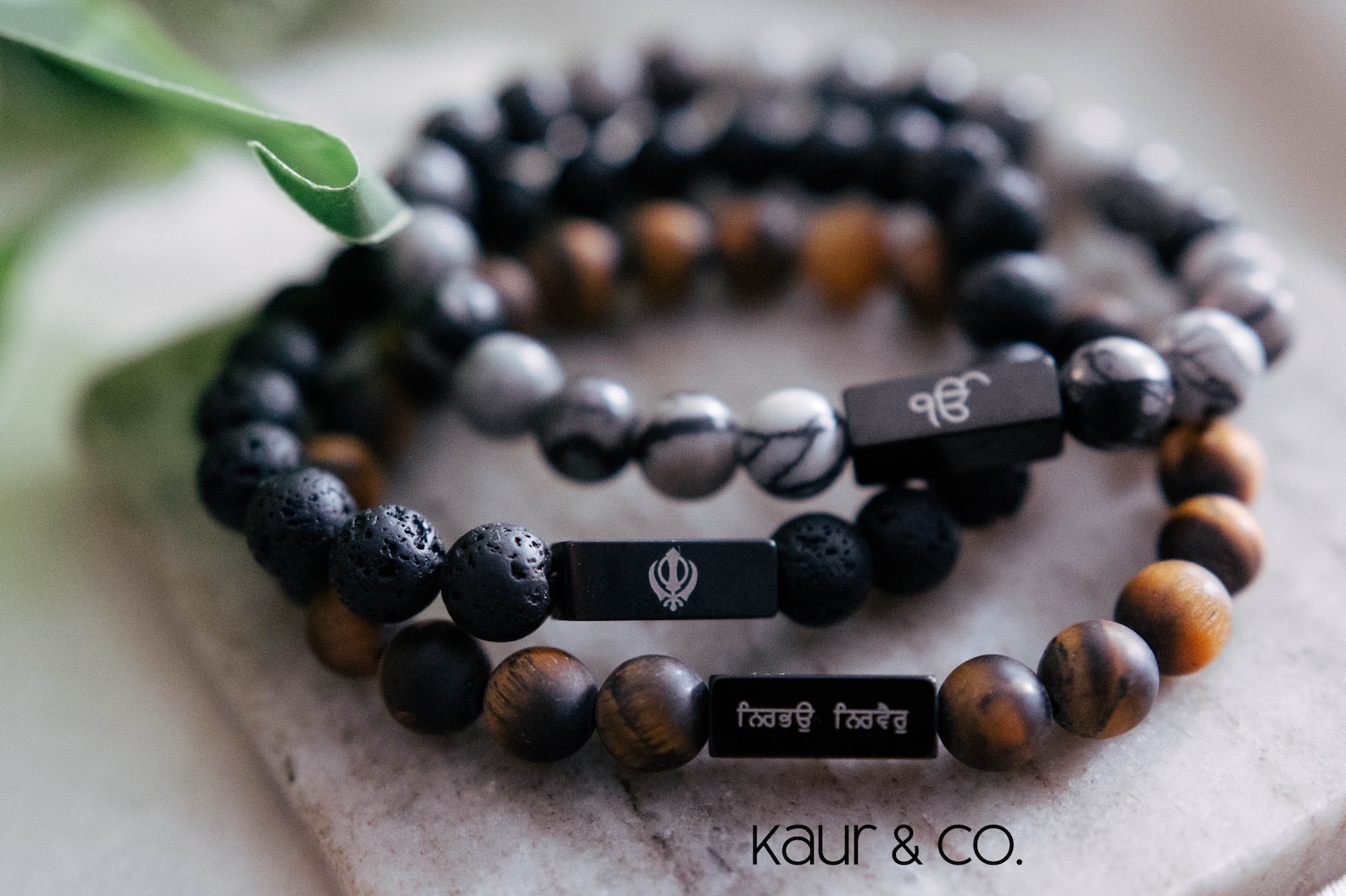 Sikh Bead Bracelet|Ik Onkar Bead Bracelet| Khanda Bead Bracelet|Nirbhau Nirvair|Punjabi|Sikh Gifts|Sikhi|Stone Beads|Sikhism