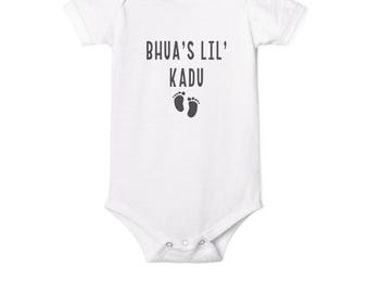 Punjabi Onesie, Baby Onesie, Desi Gift, Baby Shower, Bhua&#39;s Lil Kadu