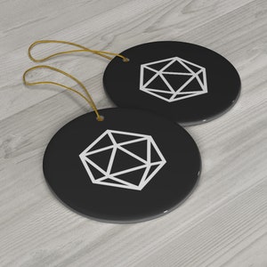 Modern D20 Ceramic Ornament - Perfect for Dungeons & Dragons (DND), RPGs and more!