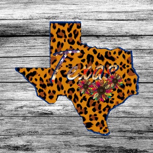 Texas Sublimation png,leopard sunflower, Digital Download, Sublimation Designs