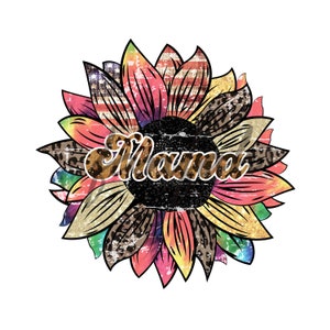 Mama Sunflower Sublimation Designs, Mother&#39;s Day PNG File Download,INSTANT DOWNLOAD