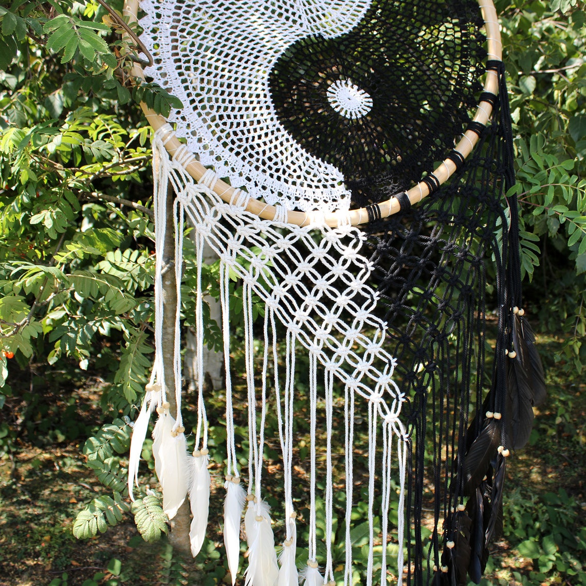 Handcrafted Bali Dream Catcher Extra Large Yin Yang D 50cm Etsy