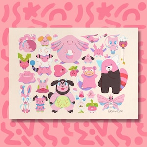 Pink Parade - A4 Art Print