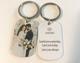 Actual Photo Engraved Keyring with Any Image | Pet Keyring | Picture Keyring | Pet Portrait | Laser Engraved | Dog Cat | Personalised Gift