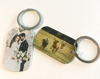 Actual Photo Engraved Keyring with Any Image | Pet Keyring | Picture Keyring | Pet Portrait | Laser Engraved | Dog Cat | Personalised Gift
