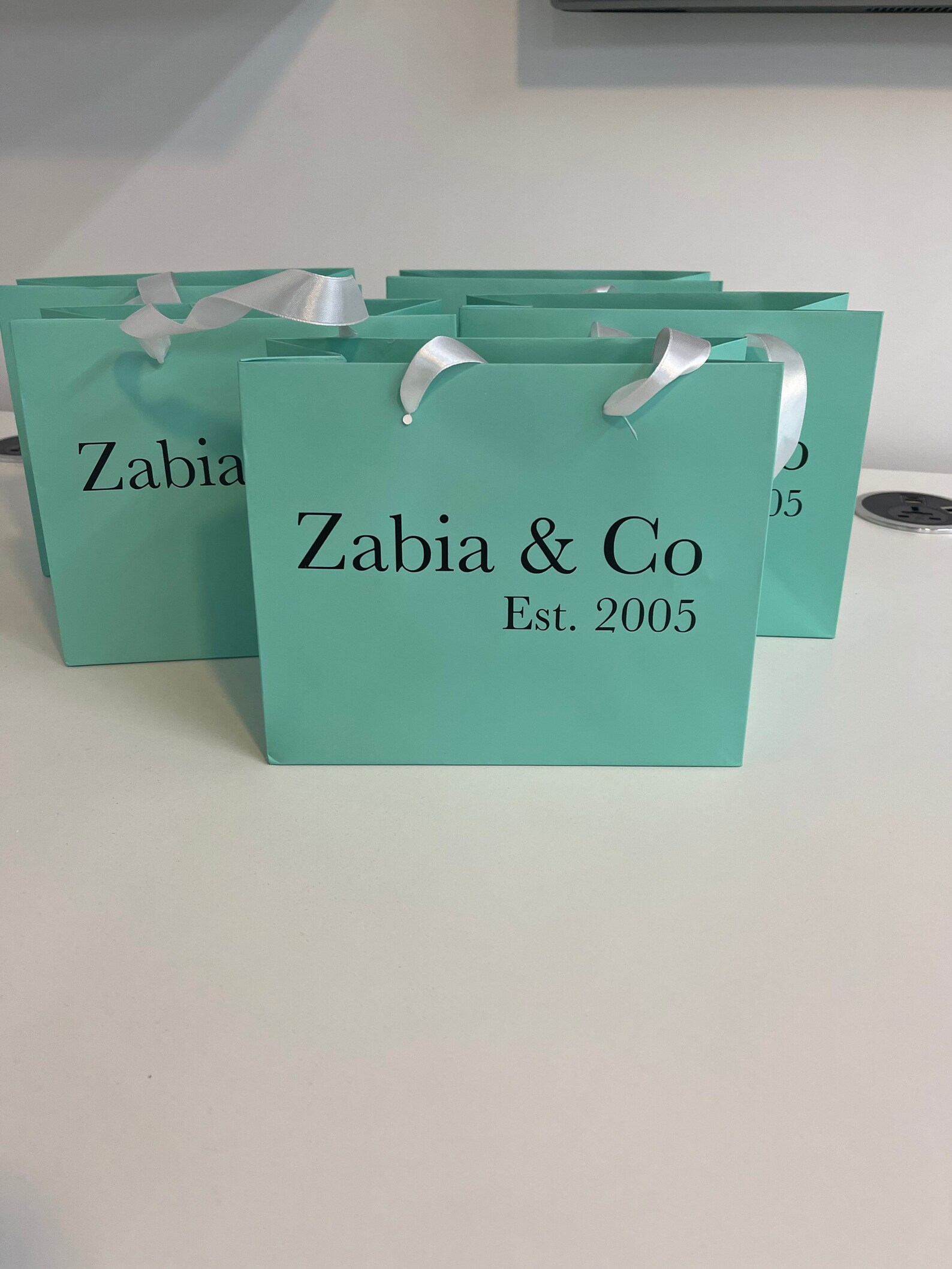 Tiffany & Co themed personalised gift bags 22 x 18cm Etsy