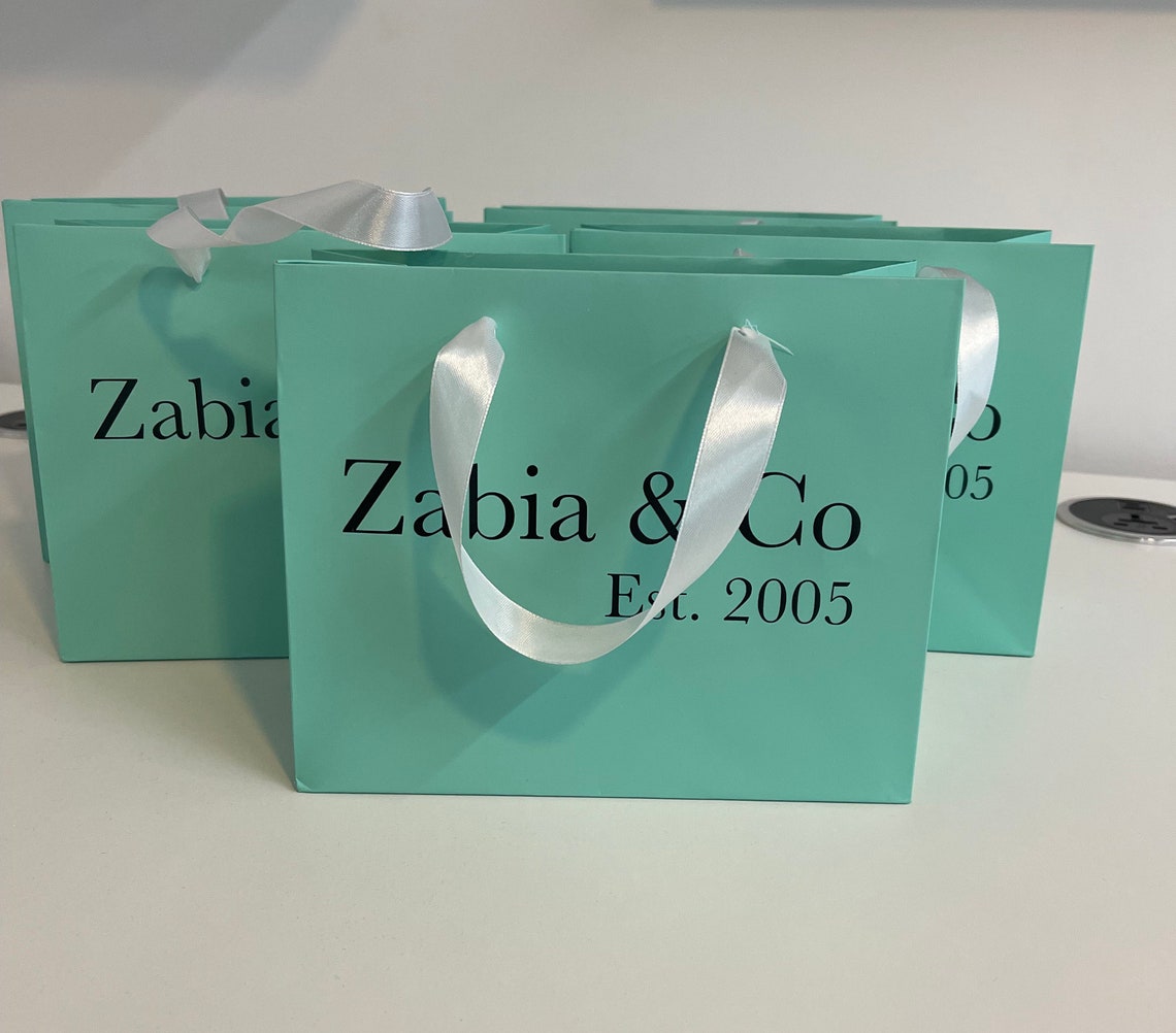 Tiffany & Co themed personalised gift bags 22 x 18cm Etsy