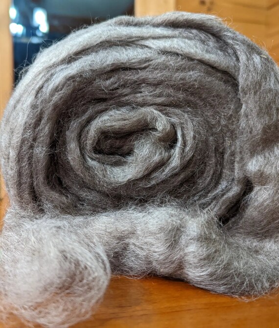 MOHAIR ROVING Angora Goat Kid Mohair Roving in Silver/gray Etsy