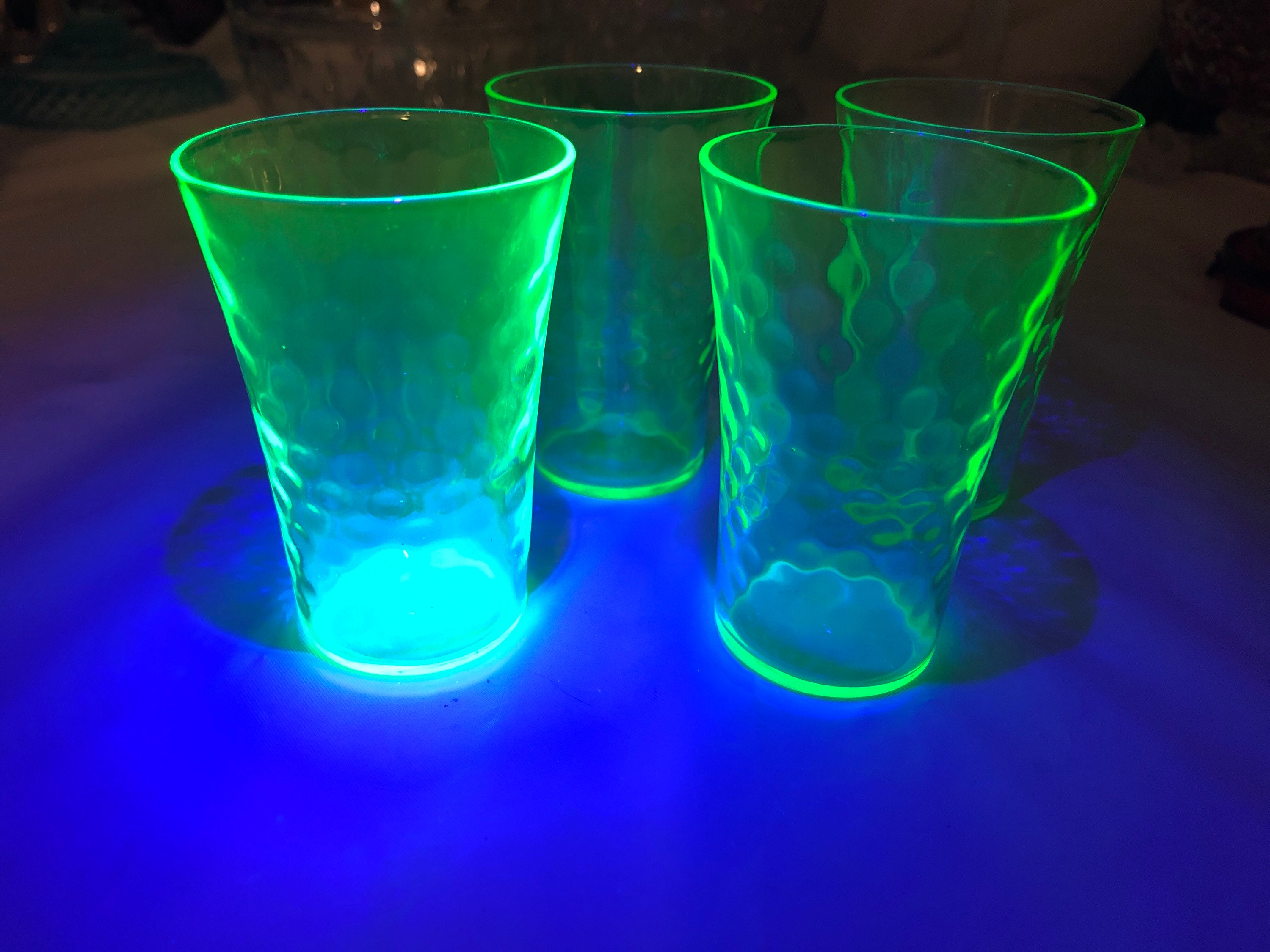 Four 3 Uranium Shot Glasses including Black Light Pen Etsy