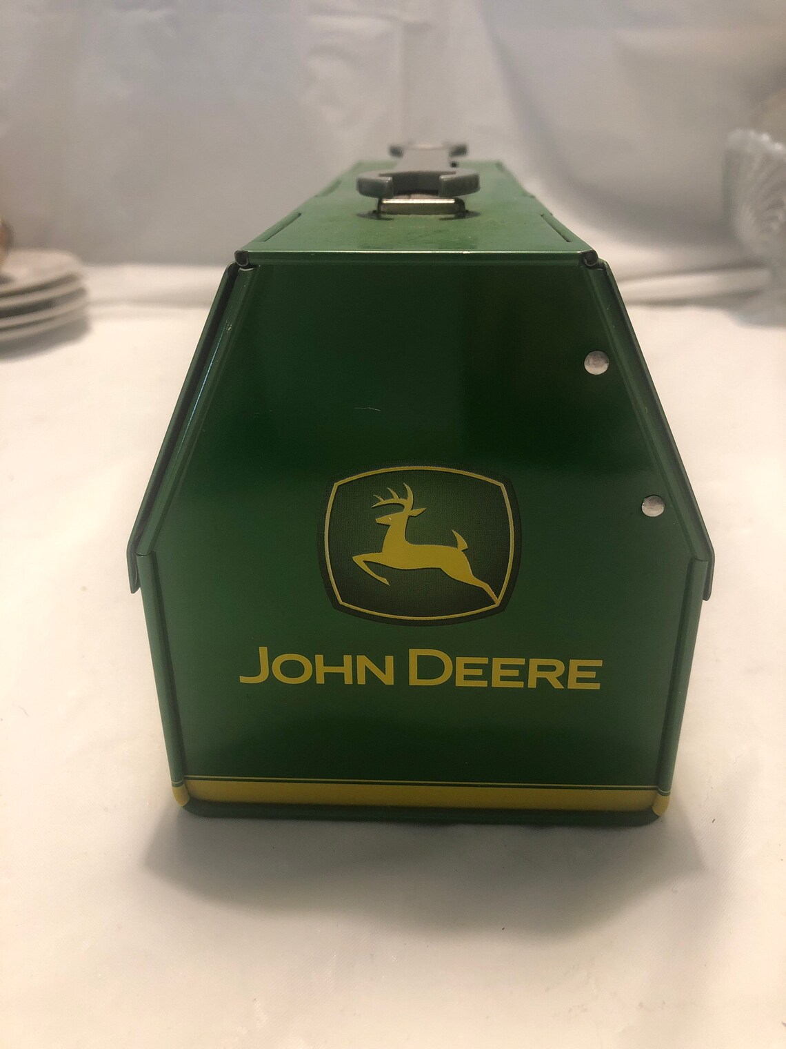 John Deere Tin Collectable Kids Tool or Toy Lunch Box Double Etsy