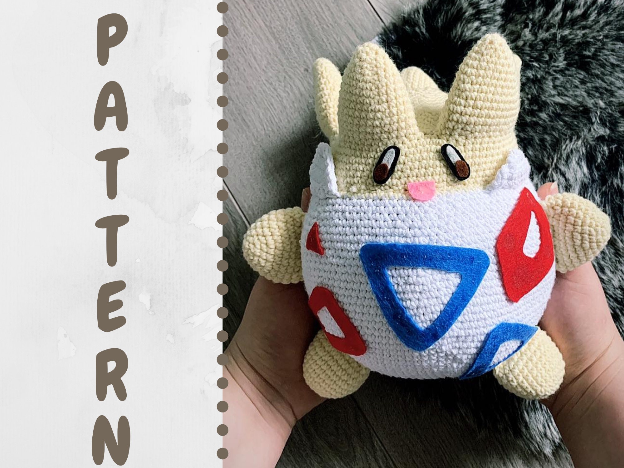 Crochet Pattern Togepi Etsy