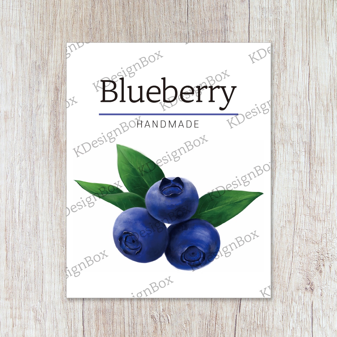Printable Blueberry Labels Printable Blueberry Tags DIY Gift Etsy