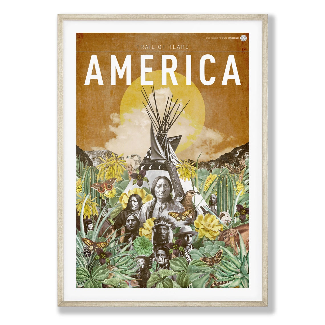 Real Native Poster American Poster. Native American Poster. Teepee Poster. Trail of Tears ...