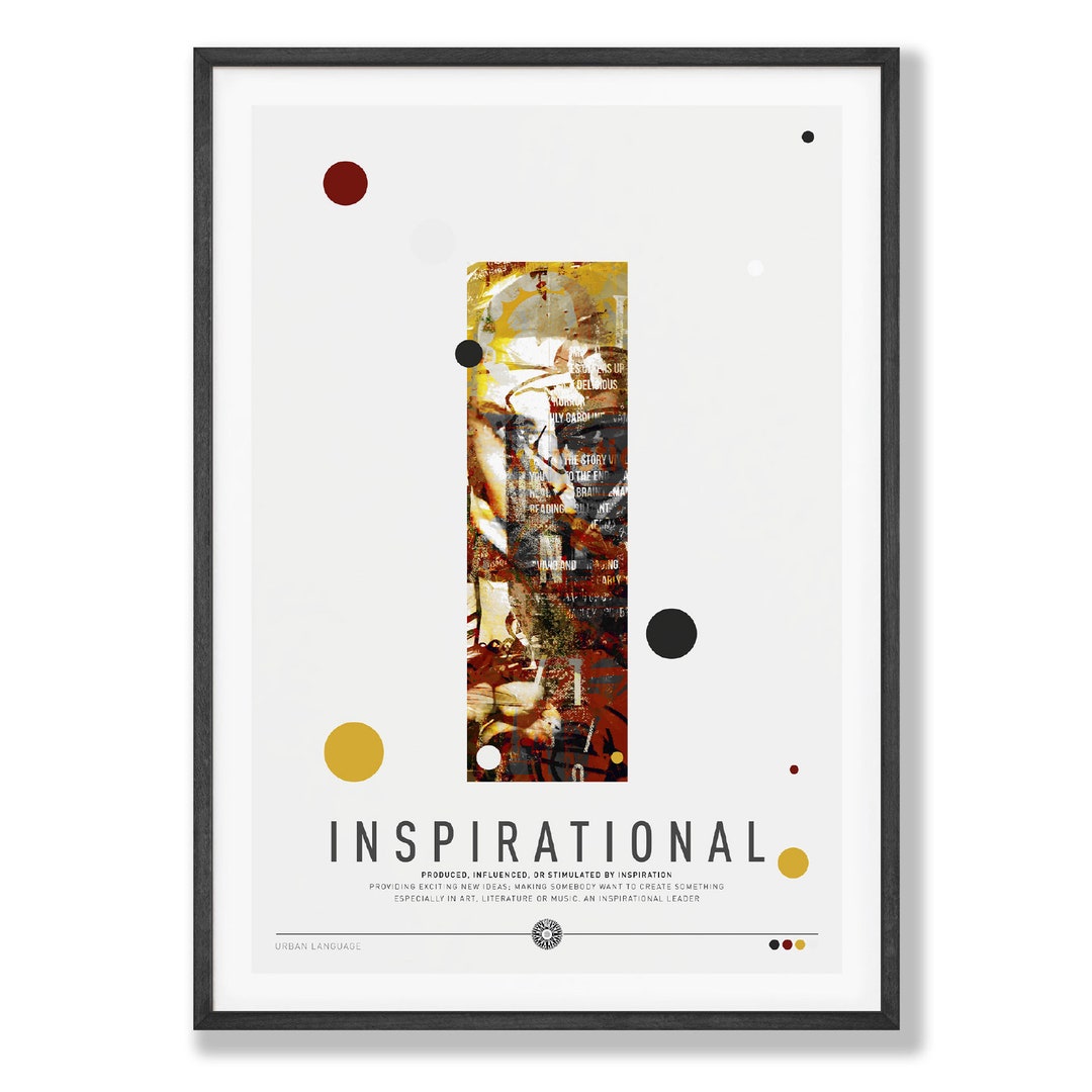 I is for Inspirational. Alphabet Poster. Definition Poster. Etsy