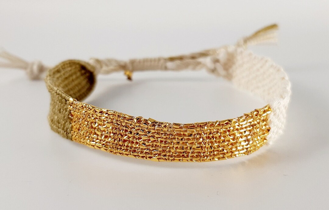 El “Campo de olivos andaluz”: Pulsera tejida a mano, ajustable