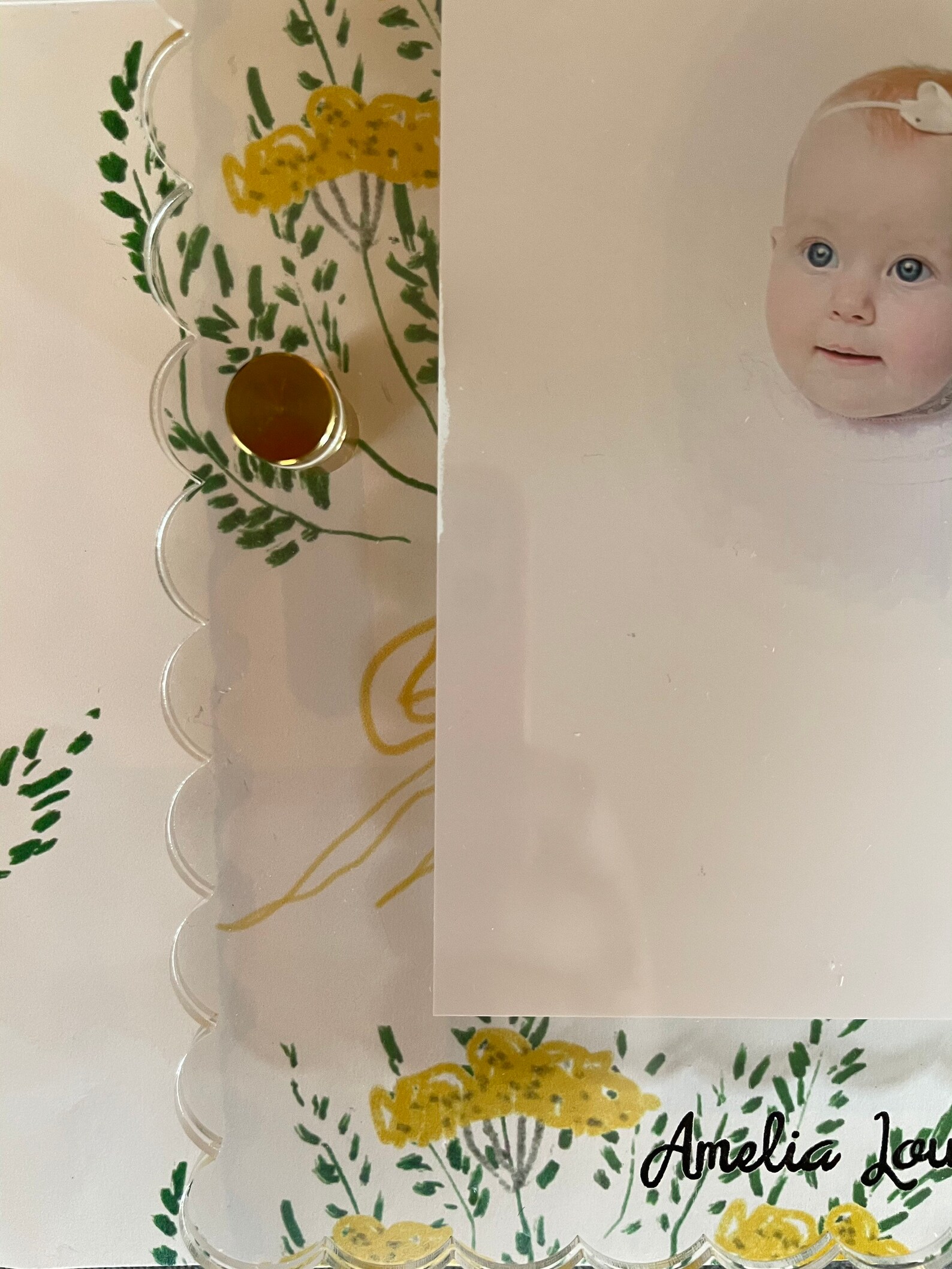 Floating Acrylic Frame With Scalloped Edges Etsy