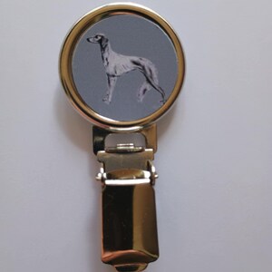 Saluki Dog Show Ring Number Clip