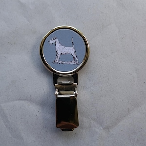 Irish Terrier Dog Show Ring Number Clip