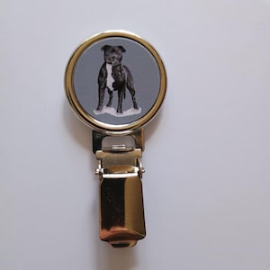 Staffordshire Bull Terrier Dog Show Ring Number Clip