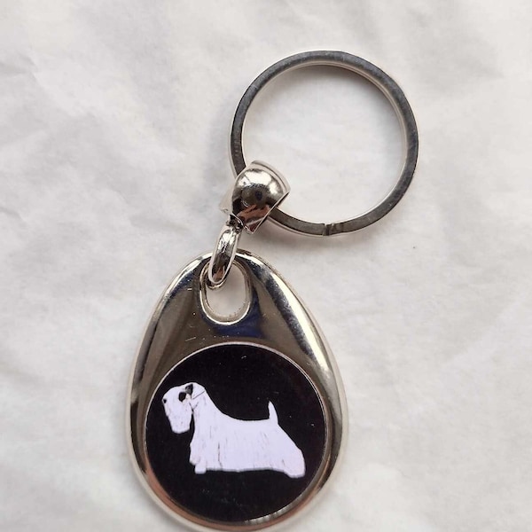 Sealyham Terrier Keyring by Curiosity Crafts