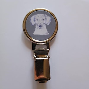 Weimaraner Dog Show Ring Number Clip