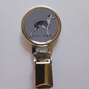 Whippet Dog Show Ring Number Clip
