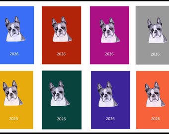 Boston Terrier 2026 Diary: Week Per View, Dog Show Planner (A5 or A6)