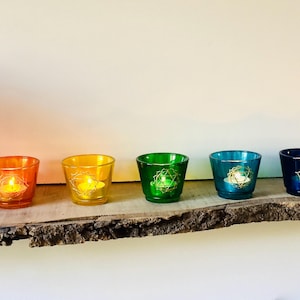 Chakra-kaarsenhouders - *ChakraLights* - handbeschilderd - theelichtjes