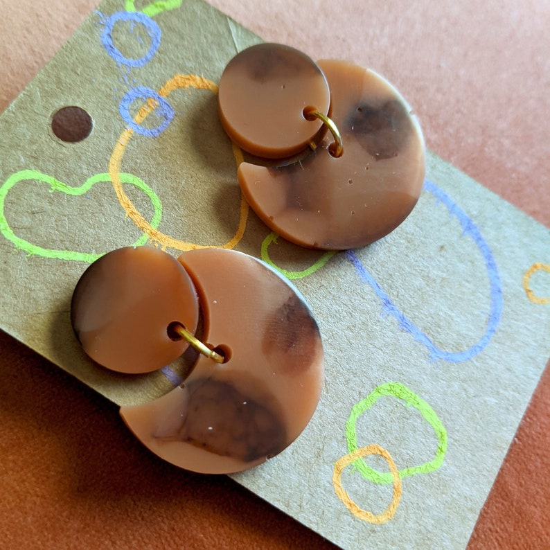 Imperfect Tortoise Shell Resin Earrings