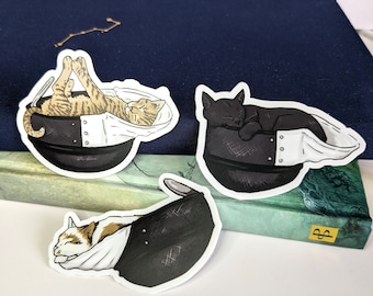 Fencing Cat Stickers - Mask Nap