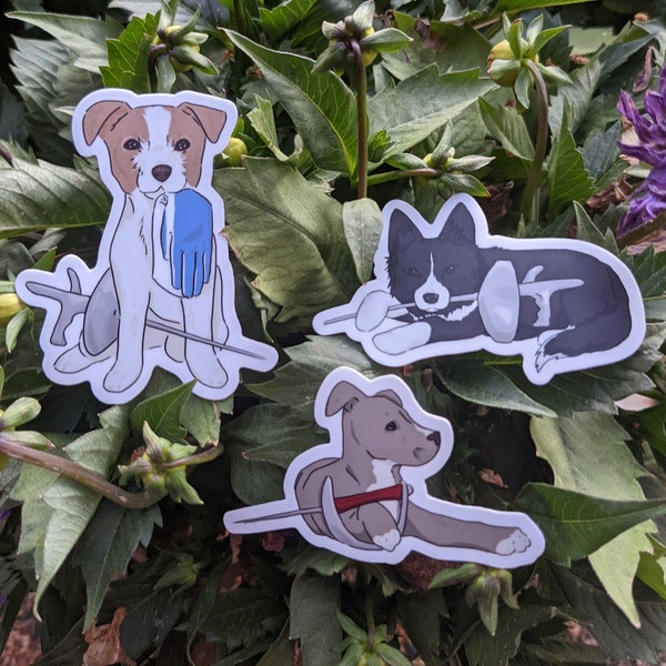 Fencing Puppy Stickers