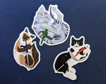 Mischievous Fencing Cats