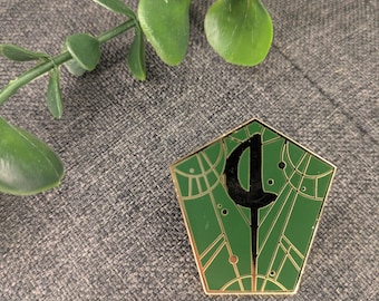 Green Saber Fencing Blade / Sword Enamel Pin